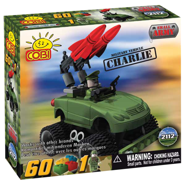 Small Army - 60 Piece Charlie Military Vehicle Construction Set