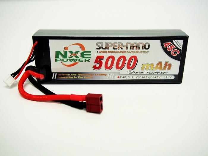 
                  
                    NXE 7.4v 5000mah 45c Hard case Lipo w/Deans - Command Elite Hobbies
                  
                