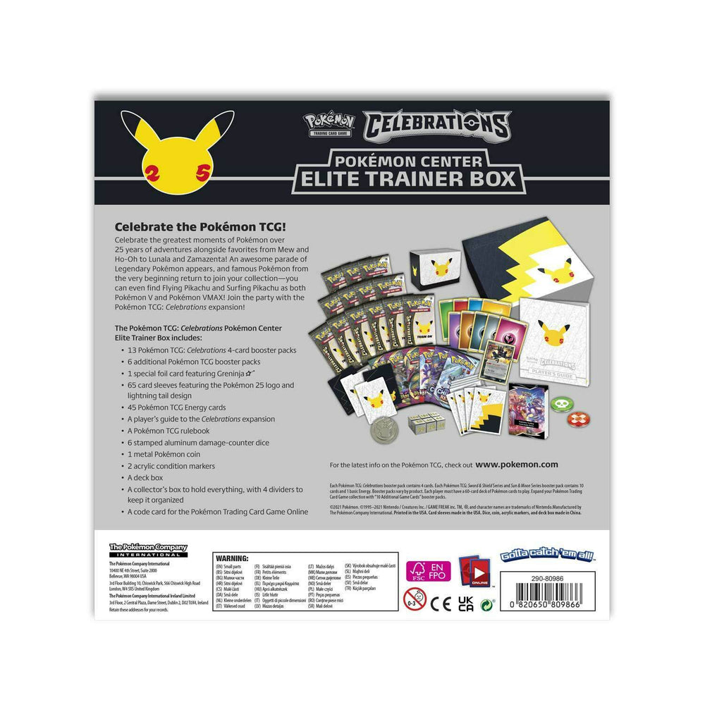 
                  
                    Pokémon TCG: Celebrations Pokémon Center Elite Trainer Box-Pokemon-ProHobbies
                  
                