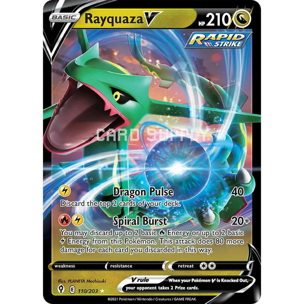 RAYQUAZA V 110/203 - Command Elite Hobbies