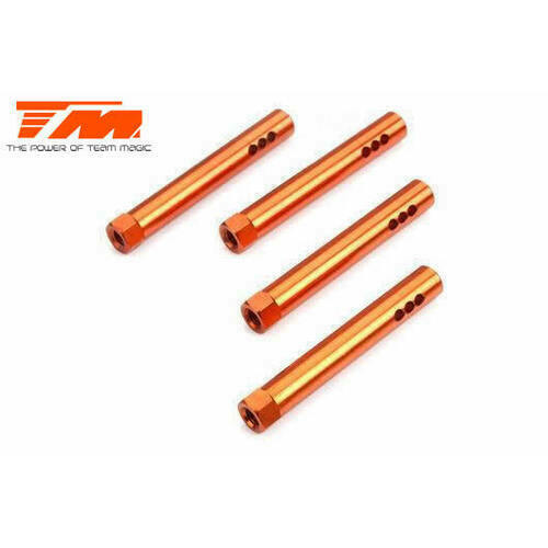 Team Magic E4D MF Aluminium Battery Cover Posts - Orange | Command Elite Hobbies.