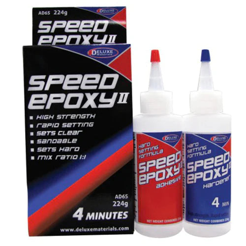 DELUXE MATERIALS AD65 SPEED EPOXY II 4 MINUTE 224G-Deluxe Materials-ProHobbies