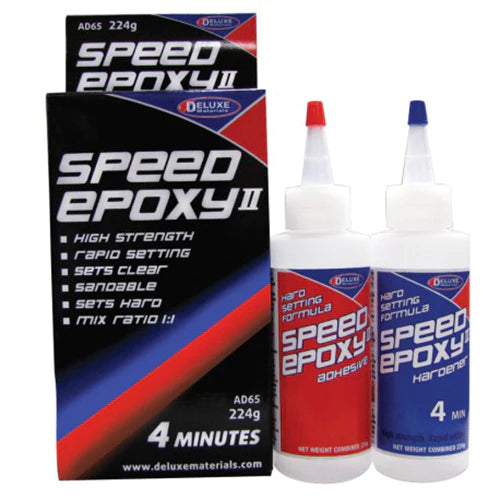 DELUXE MATERIALS AD65 SPEED EPOXY II 4 MINUTE 224G