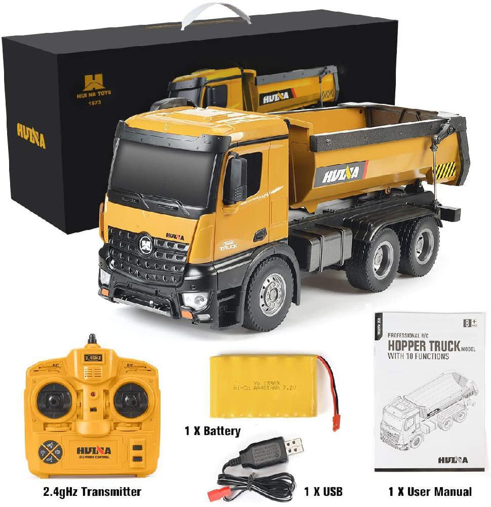 HuiNa 1573 RC Car 1/14 Trucks Bulldozer Charging RTR Truck Construction Vehicle Kids Toys | Command Elite Hobbies.