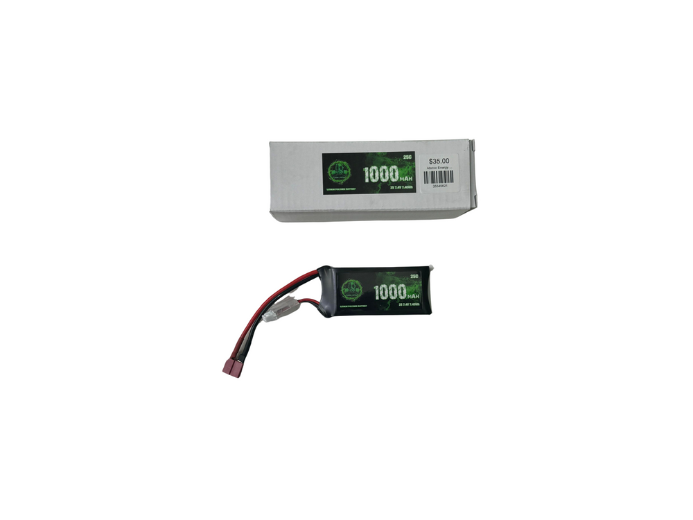 
                  
                    Atomic Energy - 7.4v Lipo Battery 1000mAh 25c 2s
                  
                