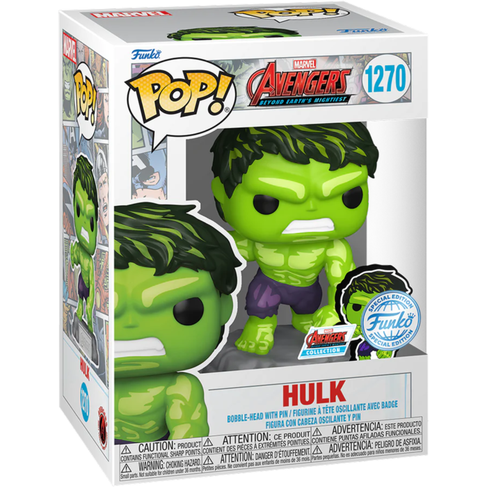 
                  
                    Avengers 60th - Hulk (Comic) Pop! w/Pin RS
                  
                