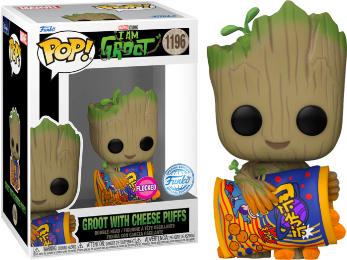 I Am Groot (TV) - Groot w/Cheese Puffs FL Pop! * RS