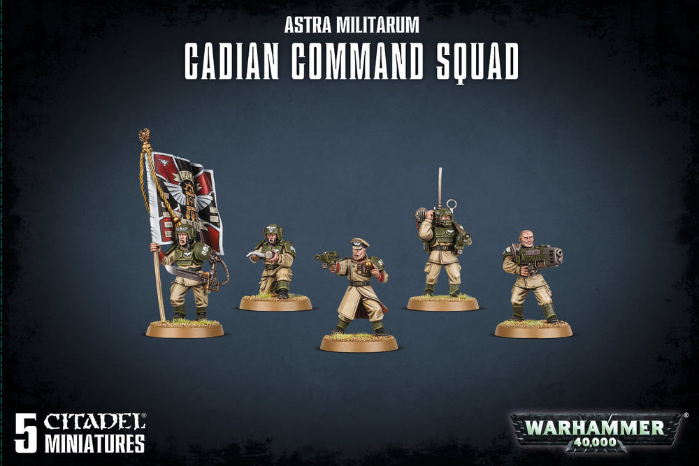 Astra Militarum Cadian Command Squad - Command Elite Hobbies